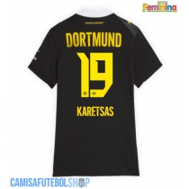 Camisa de time de futebol Borussia Dortmund Konstantinos Karetsas #19 Replicas 2º Equipamento Feminina 2026-27 Manga Curta
